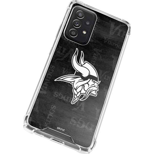 NFL Minnesota Vikings Black & White Galaxy A52 5G Clear Case